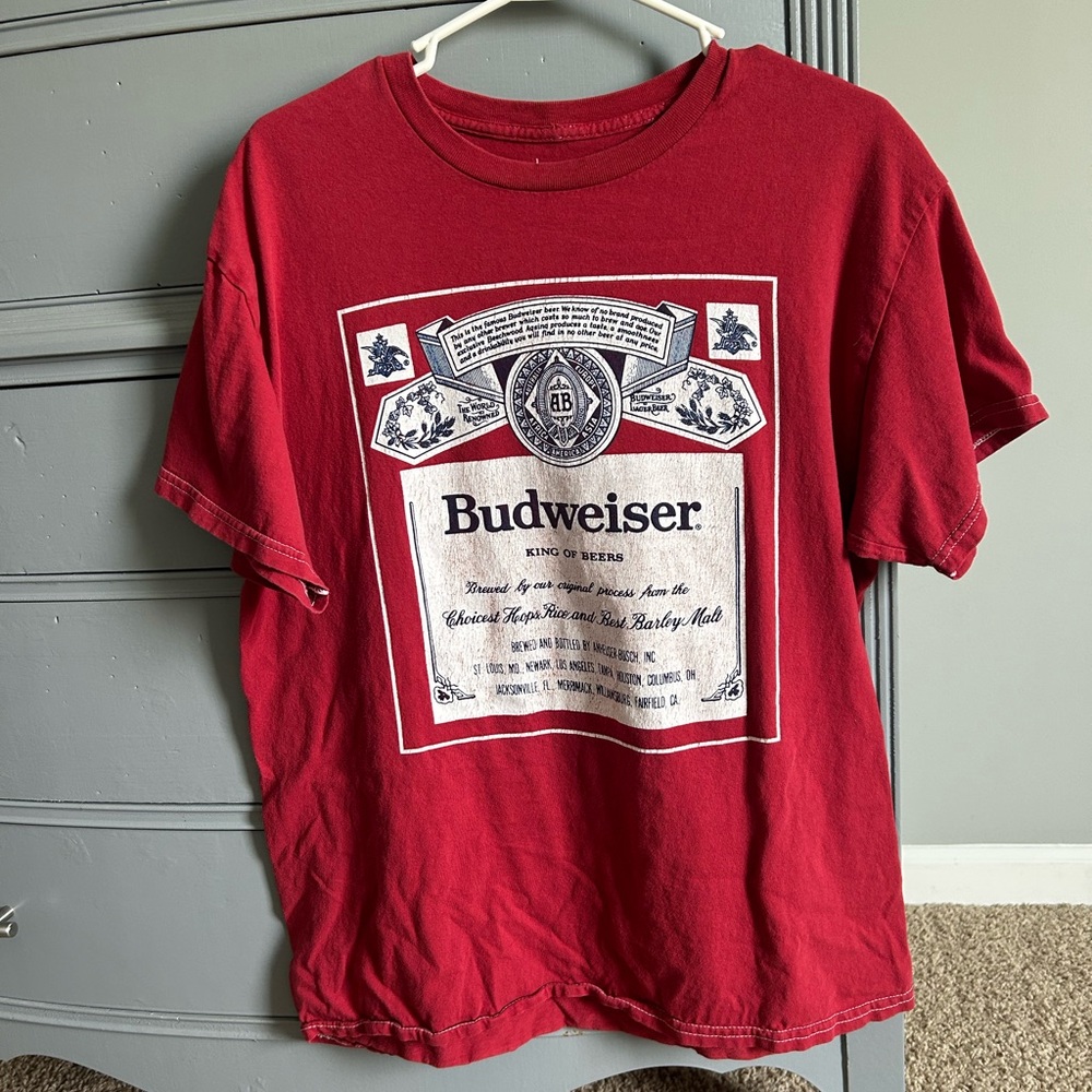 Budweiser Red Graphic T-Shirt for Women